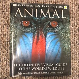 Book of Smithsonian Instution ANIMAL Visual Guide book- Blue and Red Cover